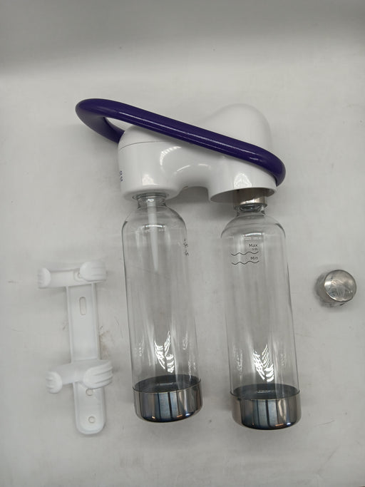 Premium Carbonating Bottles 2x0.9L white - Compatible with Drinkmate, Wassermaxx, Aqvia, Sodapop and Levivo - Quick-Lock Reusable Bottles - Lid and Base Made of Stainless Steel - BPA Free