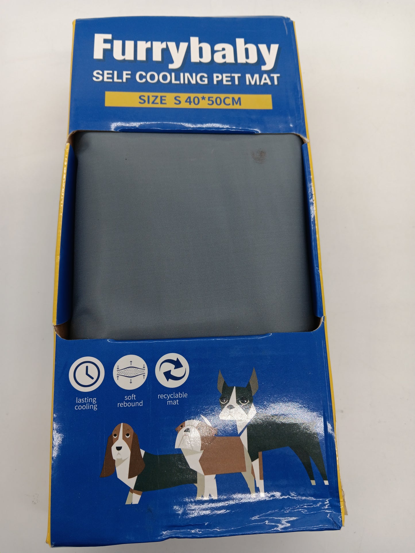 S 40* X 50cm Cooling Mat, Durable Non-Toxic Gel Lagre Cool Mat for Dogs, Durable Grip, Convenient to Carry, No Water or Electricity Require, Must-Have for Hot Summer to Keep Pets Cool