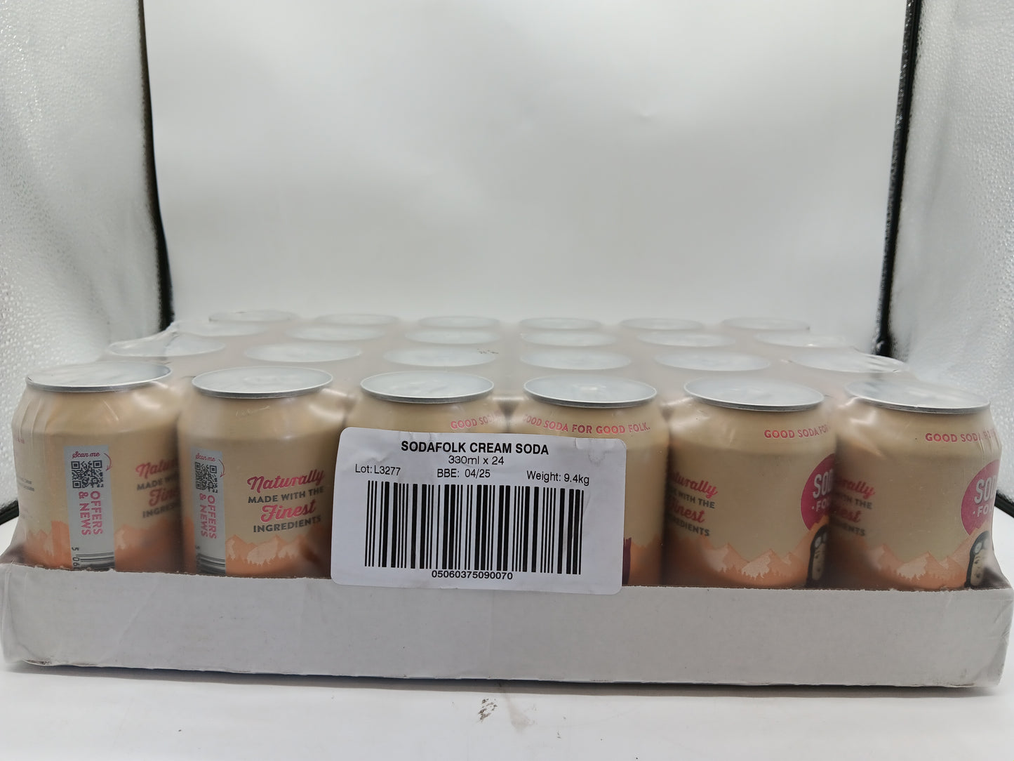 Soda Folk Cream Soda, American Style Fizzy Drinks, Real Maple Syrup, Sweet Refreshing Soft Drink, The Prime Drink, Nostalgic Flavours, Gluten Free & Vegan (24 x 330ml Cans)