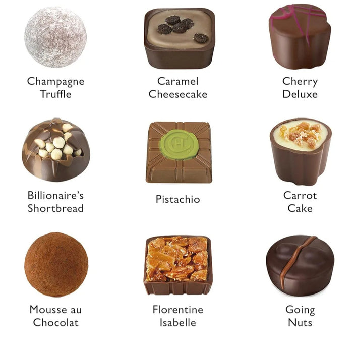 Hotel Chocolat - The Everything H-box 14 Milk, White and Dairy chocolates 185g Gifts for Birthday, Congratulations BBE 05/25 RRP £16.99 Sale Price £4.99