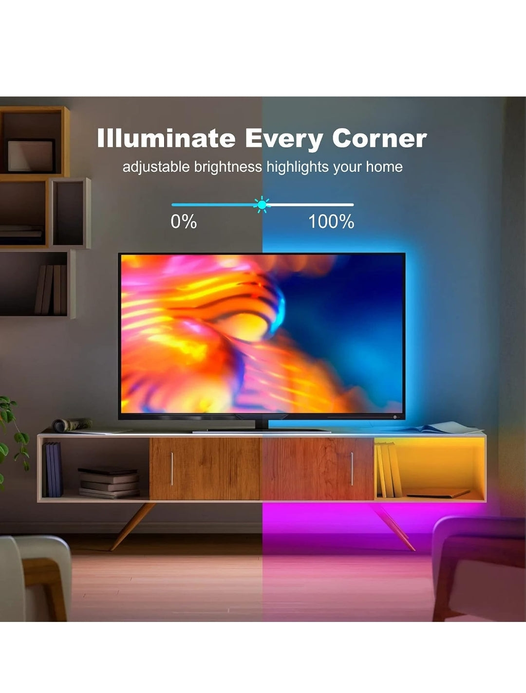 zyzykeji Led Strip Light 20m with Music Sync, RGB Smart Strip Lights with Remote and APP Control