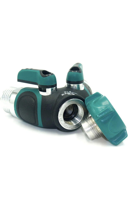 2Ways- Hose Splitter, 2 Way Heavy Duty, Garden Faucet, Faucet Splitter, Hose y Splitter, Garden Hose y Splitter, Hose Bib Splitter, All Metal, with Shut Off Valve