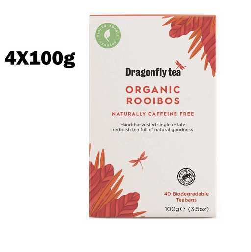 4X100g Dragonfly Tea Organic Rooibos Tea 40 Tea bags  BBE 05-27 RRP £20 Sale price £9.99