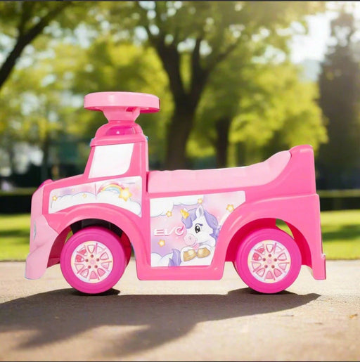 EVO My First Foot-To-Floor Unicorn Car | Ride-On Vehicle Toy for Toddlers & Kids