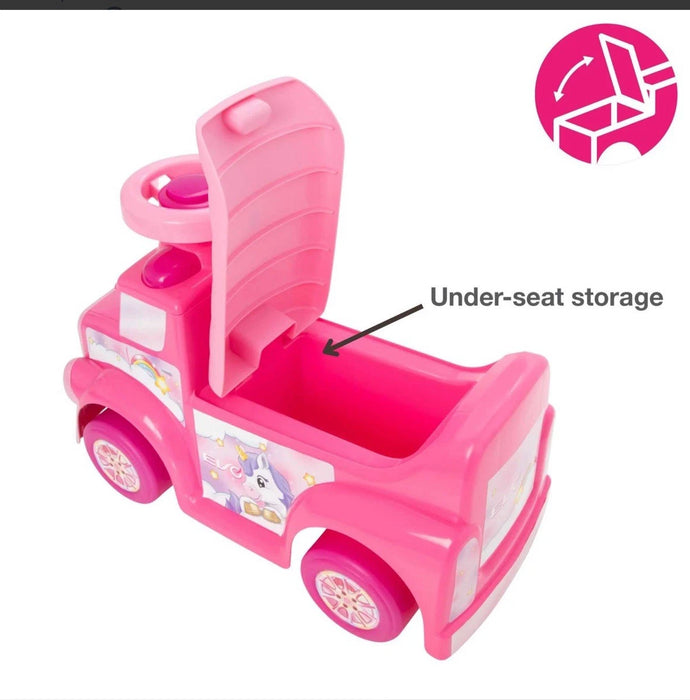EVO My First Foot-To-Floor Unicorn Car | Ride-On Vehicle Toy for Toddlers & Kids