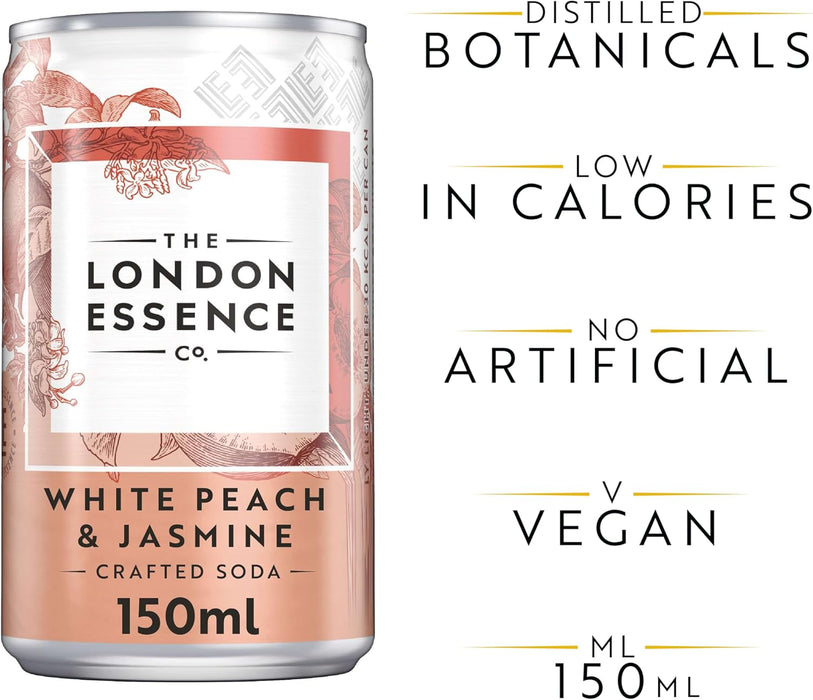 24 X 150ML The London Essence Co., White Peach & Jasmine BBE JUN 25 RRP £15.99 Sale Price £7.99