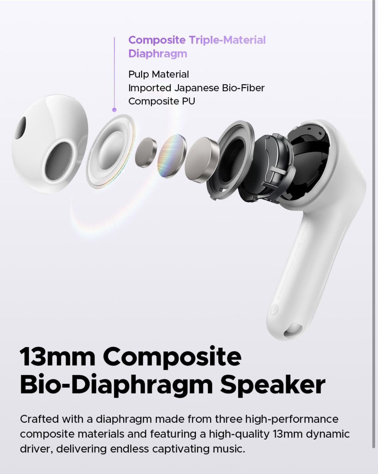 SoundPEATS Air5 Wireless Earbuds Hi Res with aptx Adaptive Lossless, Semi in Ear Bluetooth 5.4 Earphones with 6 Mic Compatible with Snapdragon Sound, 30 Hours Playtime, PeatsAudio APP Control White