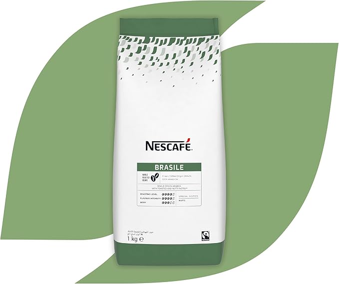 NESCAFÉ Brasile Coffee Beans | 100% Arabica | Single Origin | Fairtrade | 1kg, Packaging May Vary