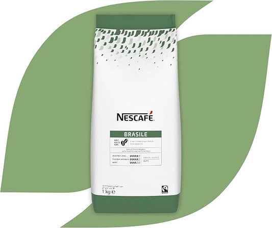 NESCAFÉ Brasile Coffee Beans | 100% Arabica | Single Origin | Fairtrade | 1kg, Packaging May Vary