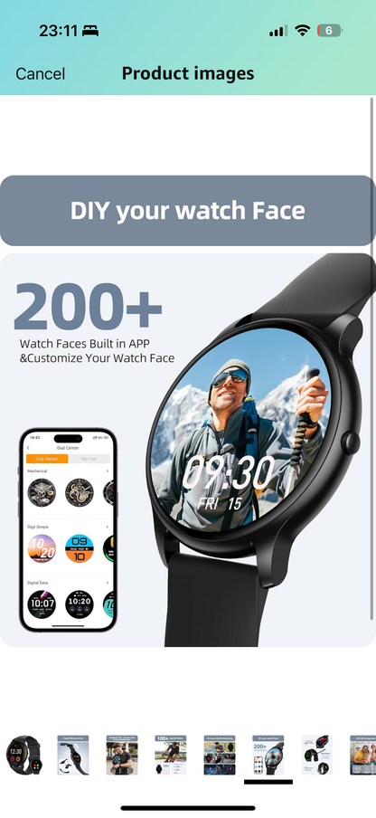 Parsonver Smart Watch Answer/Make Call, Fitness Watch for Men Women, Smartwatch IP68 Waterproof, 100+ Sport Modes, Heart Rate/Sleep Monitor, Fitness Watch for Android and iOS, Black, SPROD1