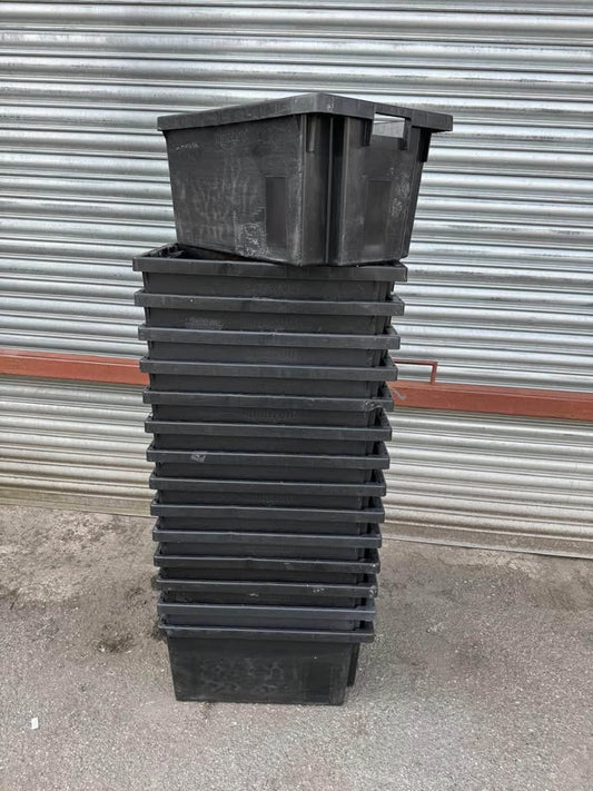 Amazon Tote boxes 48.5 ltr Heavy Duty Plastic Storage Tote Boxes 51 x 34 x 28cm Euro
