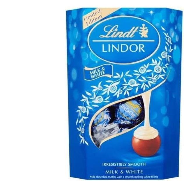 Lindt Lindor Milk and White Chocolate Truffles (2x200g)