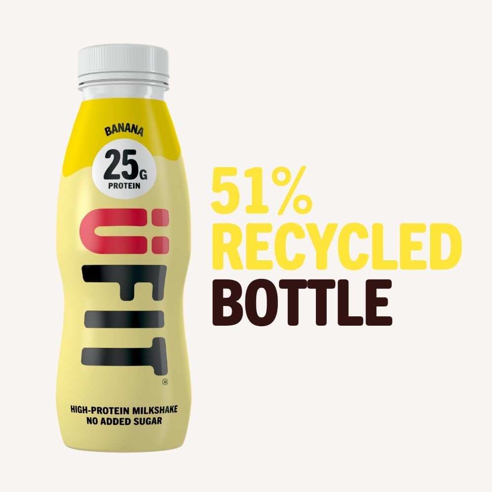 UFIT High 25g Protein Shake Banana Flavour (10x330ml)