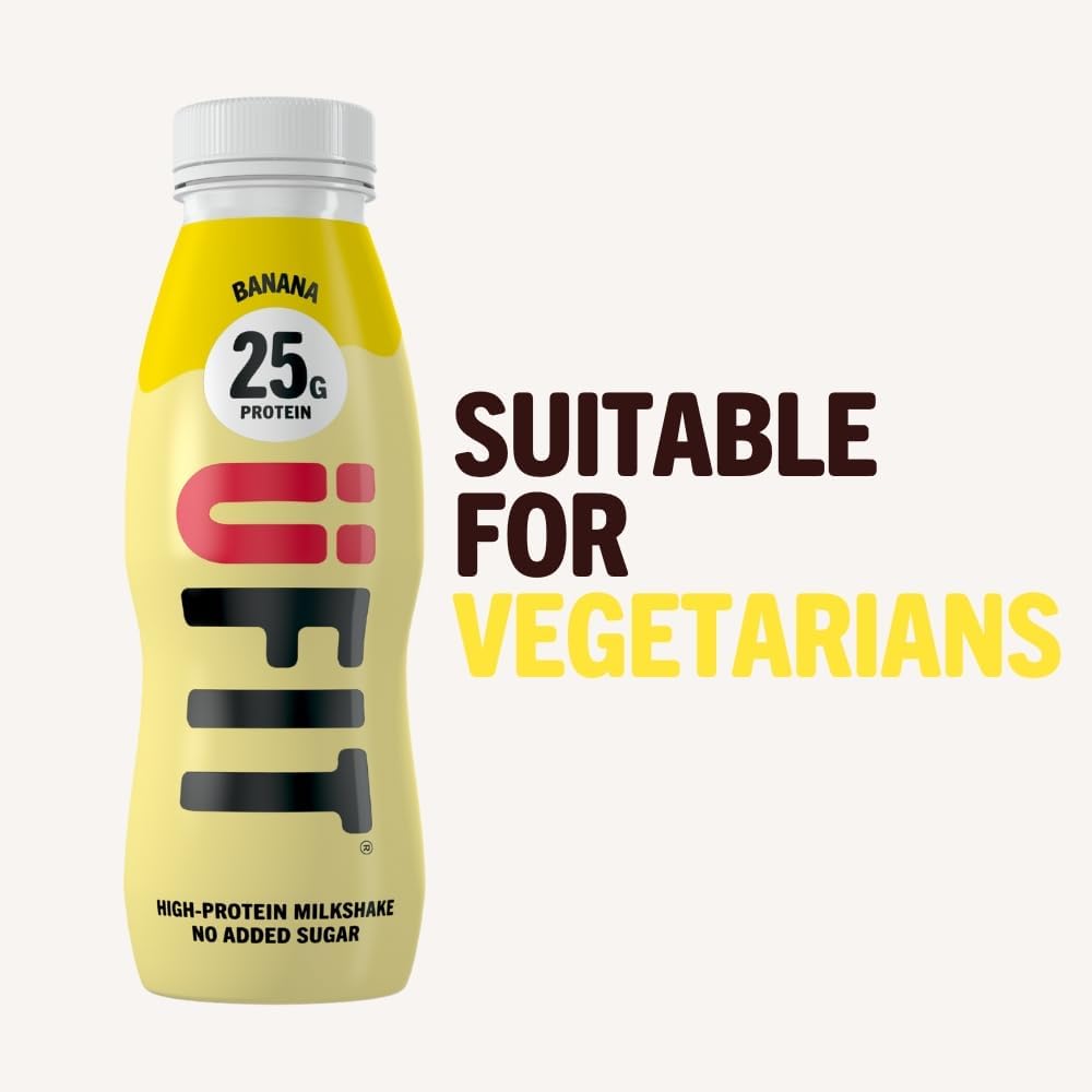 UFIT High 25g Protein Shake Banana Flavour (10x330ml)