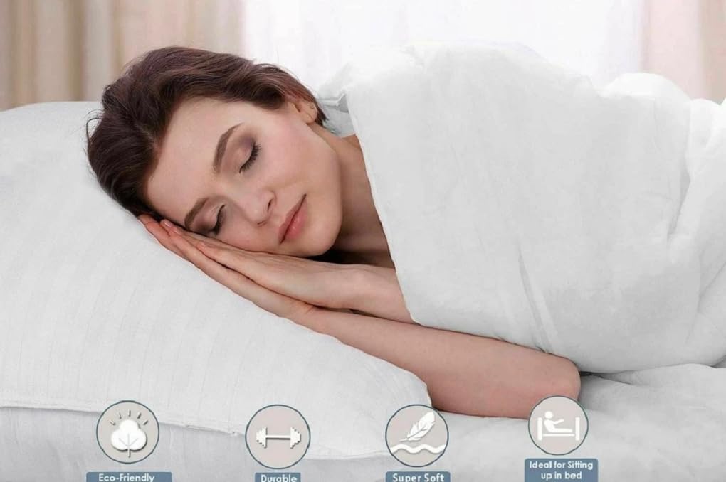 BHS Extra Filled Hotel Quality Pillows Side Sleeper Bounce Back Premium Pillows UK (Hollowfibre, 2 pillows)