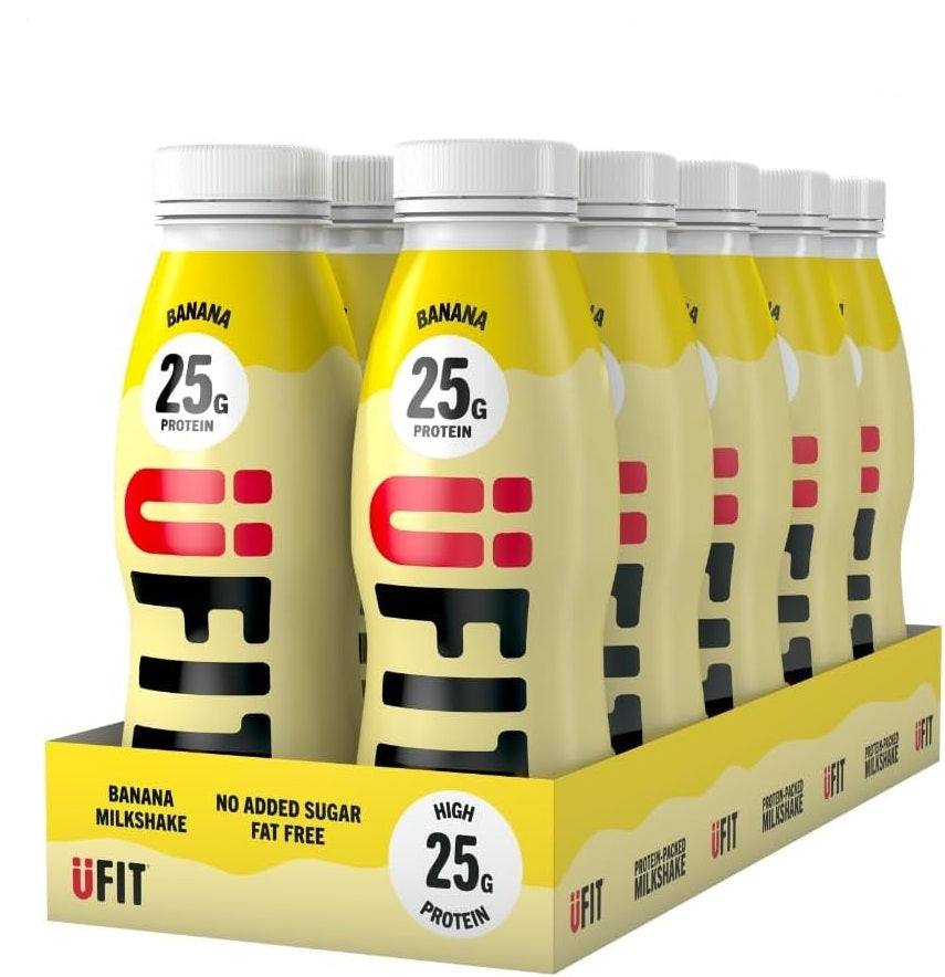 UFIT High 25g Protein Shake Banana Flavour (10x330ml)