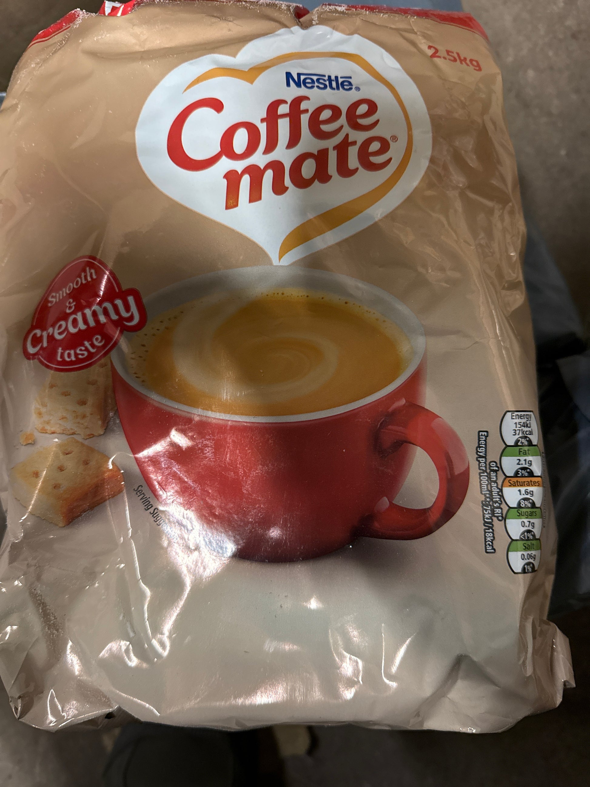 Coffe mate 7 packs damaged bags