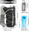 Aedcbaide Running Vest Hydration Backpack, Reflective Hydration Vest Running Men with 600ml Water Bottle, Lightweight Running Bag for Women Mens Outdoor Cycling Marathon Trail Race Hiking Climbing
