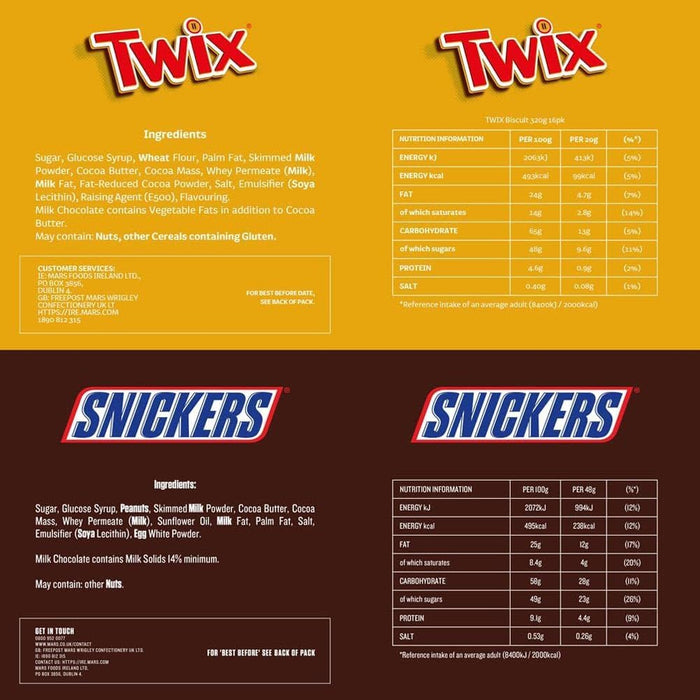 Mixed Bulk Chocolate Box, M&M's Peanuts, Snickers, Twix, Maltesers, Bounty, 1.4kg - 30 Full-Size- Milk Chocolate Bars &amp; Bags, Ideal for Gift, Snacks, Hampers or Party Bags  BBE 13-07-25 RRP £29.99 Sale price £14.99