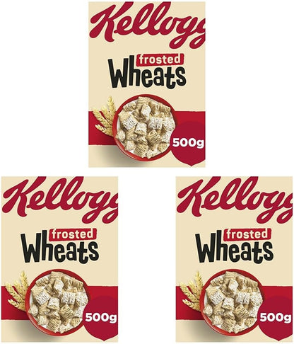 Kellogg's Frosted Wheats Breakfast Cereal Box (3x500g)