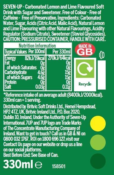 7UP Regular 500ml (Pack of 24)  BBE 11-25 RRP £25 Sale price £9.99