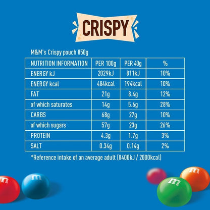 M&M'S Crispy Chocolate Party Bag (675g)
