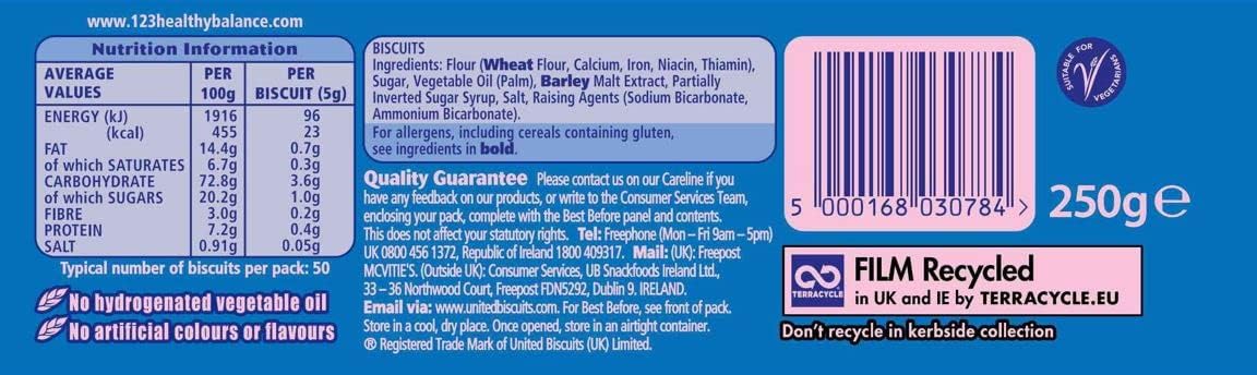 4X250g McVitie's Tasties Rich Tea Finger Biscuits  BBE 03-26 RRP £8 Sale £3.49