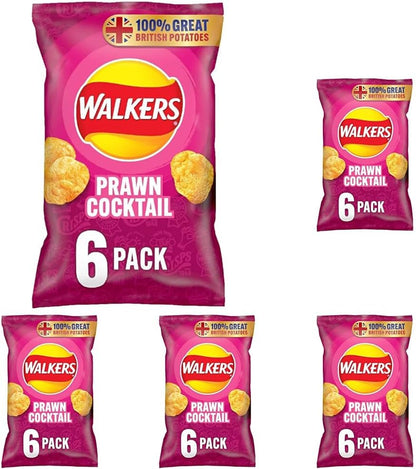 Walkers Prawn Cocktail Vegetarian Multipack Crisps (30x25g)