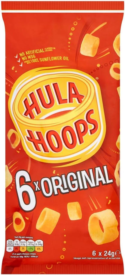 Hula Hoops-ORIGINAL Multipack Bags - Deliciously Crunchy Potato Rings (30X24g)