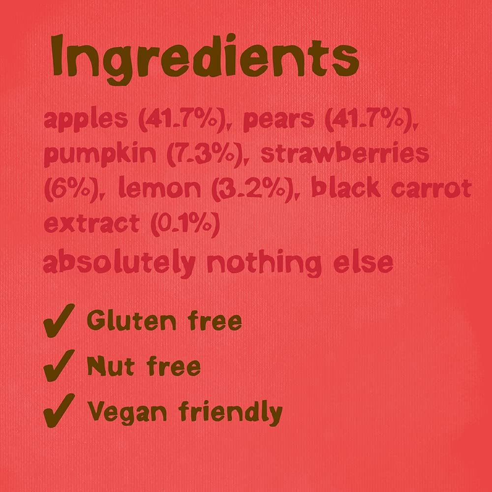 18X20g BEAR Super Sour Strawberry &amp; Apple Yoyos - Dried Fruit Rolls - Healthy - Vegan no added sugar&nbsp;  BBE 01-26 RRP £19.99 Sale price £8.99