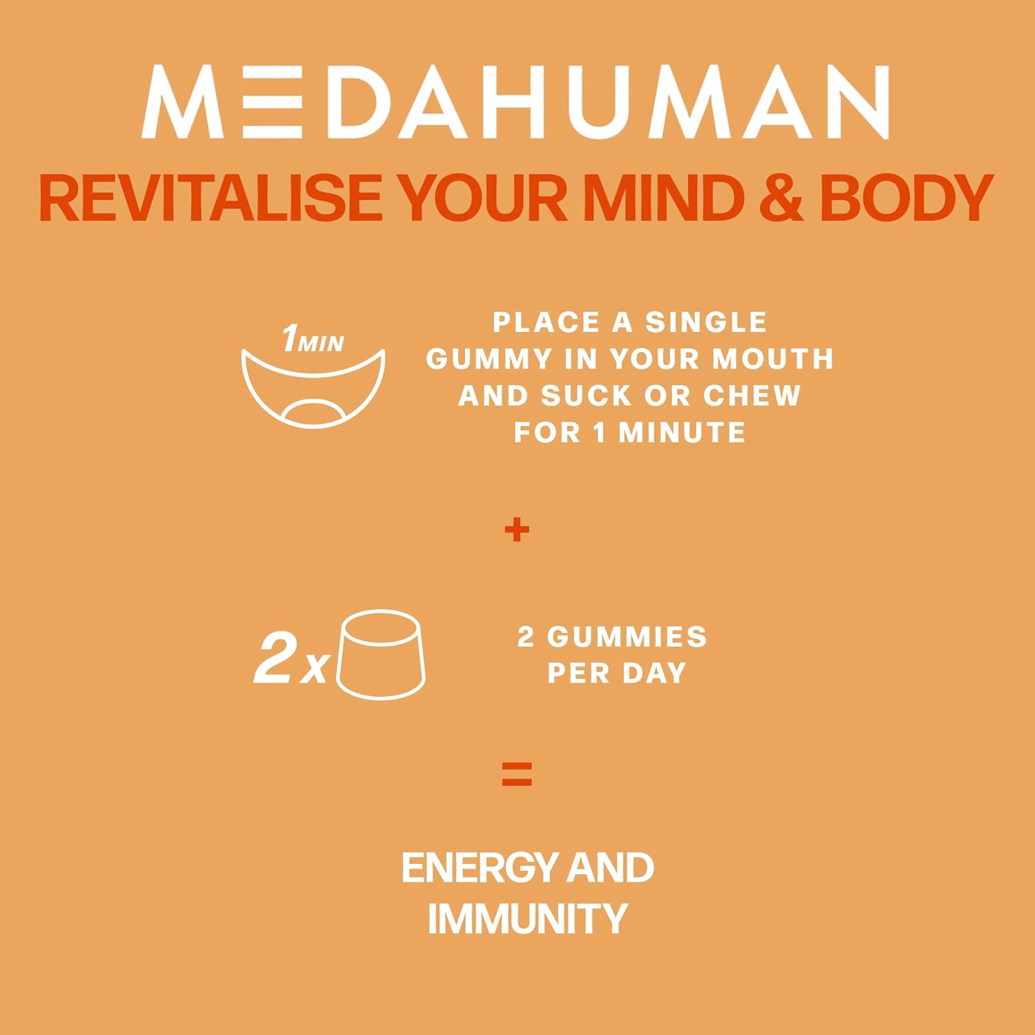 MEDAHUMAN® Recover | 750mg CBD Gummies for Stress & Anxiety Relief (30 Servings)