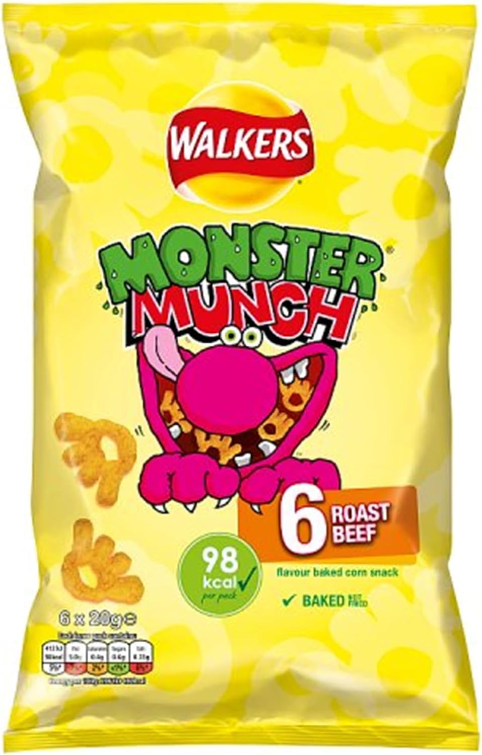 Walkers Monster Munch Roast Beef Multipack Crisps (36x20g)