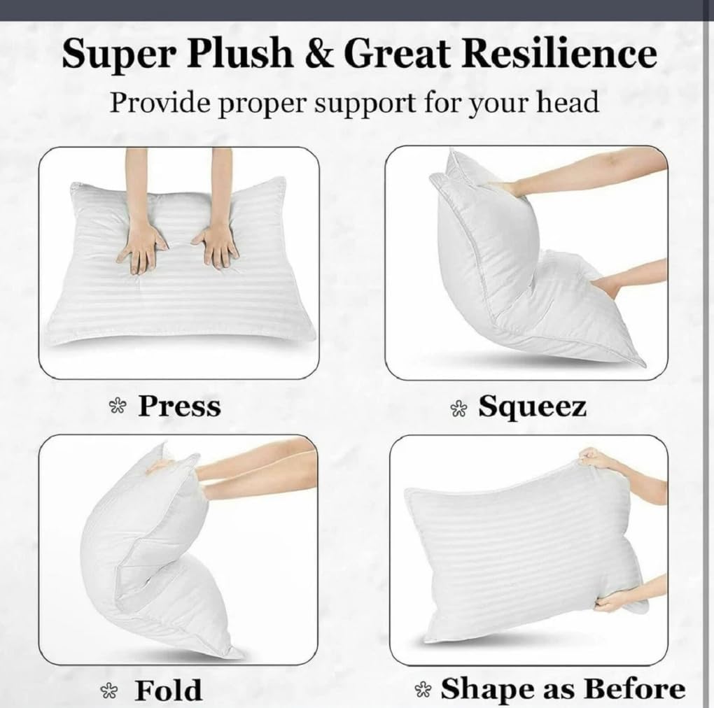 BHS Extra Filled Hotel Quality Pillows Side Sleeper Bounce Back Premium Pillows UK (Hollowfibre, 2 pillows)