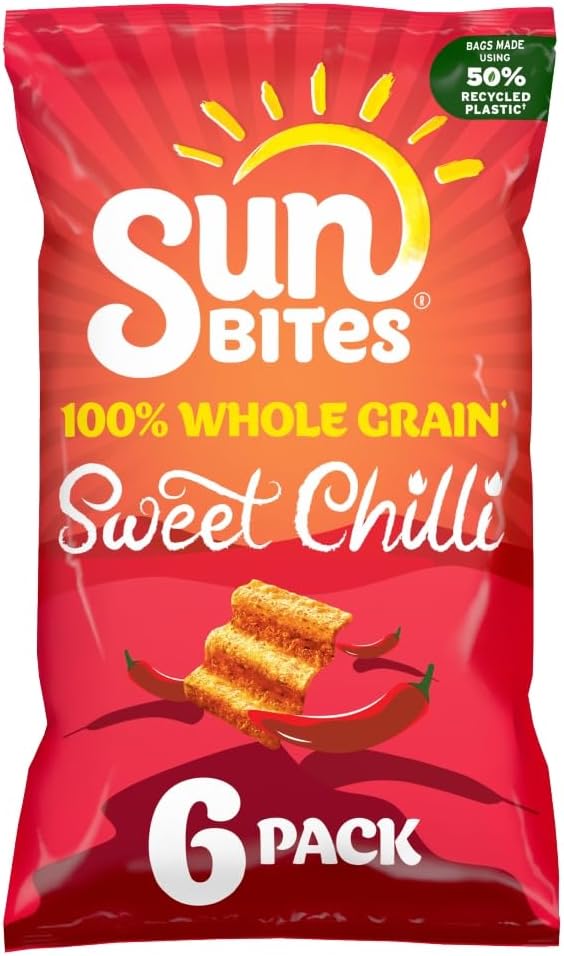 Sunbites Sun Ripened Sweet Chilli Multipack Snacks Crisps 24x25g