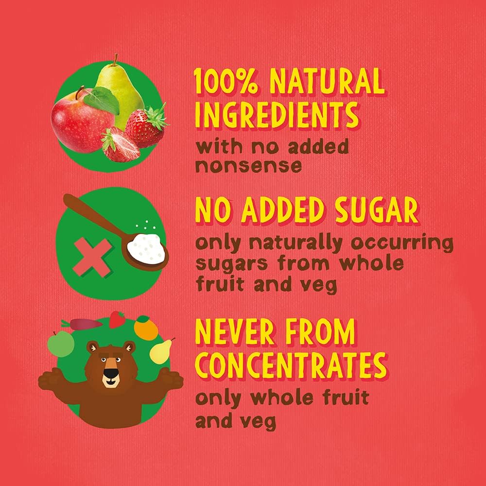 18X20g BEAR Super Sour Strawberry &amp; Apple Yoyos - Dried Fruit Rolls - Healthy - Vegan no added sugar&nbsp;  BBE 01-26 RRP £19.99 Sale price £8.99