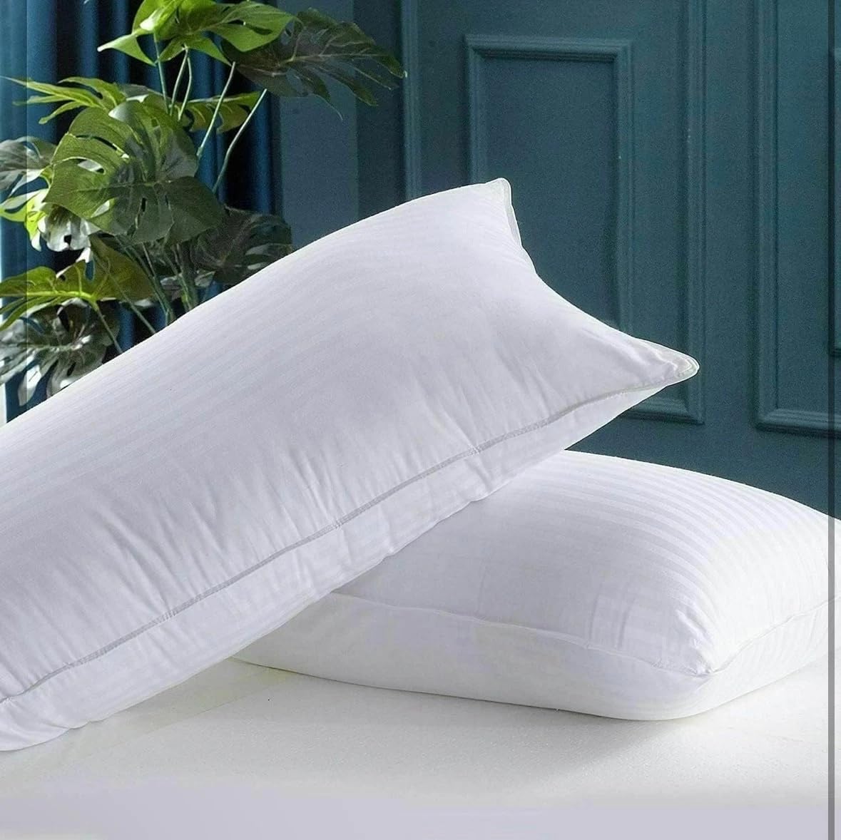 BHS Extra Filled Hotel Quality Pillows Side Sleeper Bounce Back Premium Pillows UK (Hollowfibre, 2 pillows)