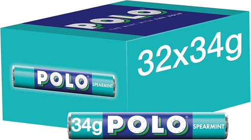 32X34g Polo Spearmint Mints Tubes BBE 12-25 RRP £24 Sale price £9.99