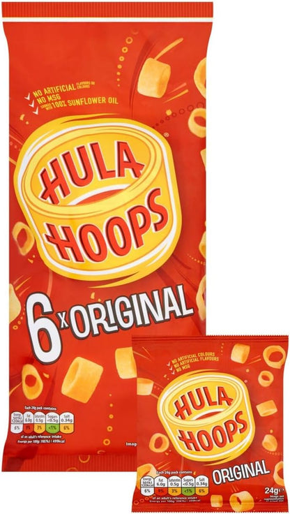 Hula Hoops-ORIGINAL Multipack Bags - Deliciously Crunchy Potato Rings (30X24g)