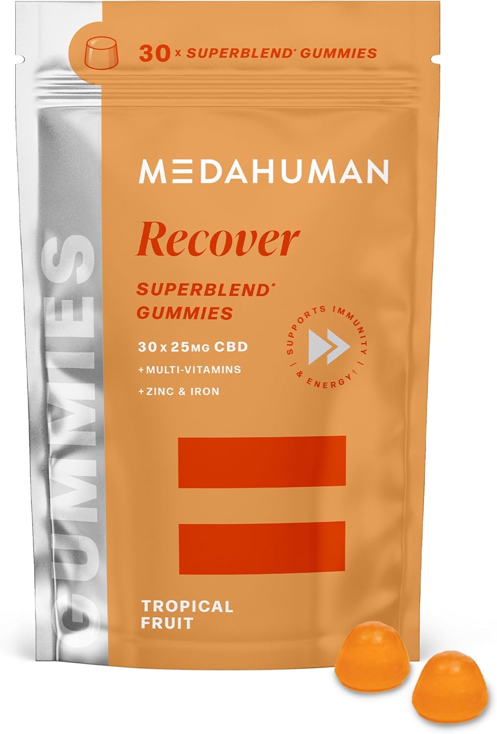 MEDAHUMAN® Recover | 750mg CBD Gummies for Stress & Anxiety Relief (30 Servings)