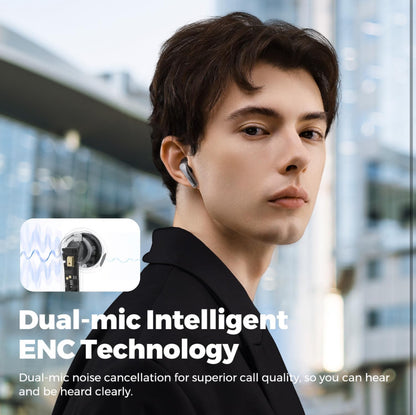 SoundPEATS Clear Pods In Ear Earphones Bluetooth 5.3, True Wireless Earbuds 40 Hours Playtime with Microphones Deep Bass, APP Control