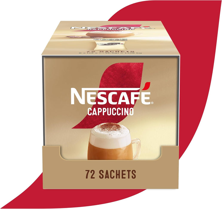 6X12 NESCAFÉ Cappuccino Instant Coffee Sachets - (72 x 15.5g)  BBE 6-26 RRP £18 Sale price £8.99