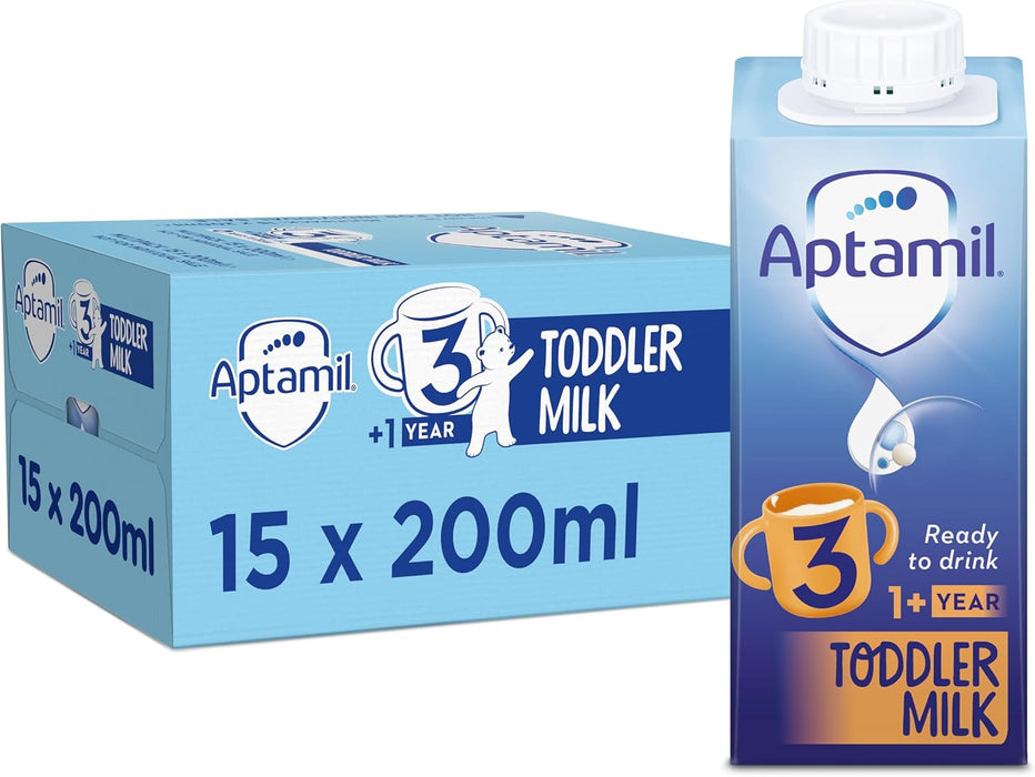 Aptamil 3 Toddler Baby Milk Ready to Use Liquid Formula, 1-3 Years  BBE 06-10-25 RRP 14.99 Sale price £7.49