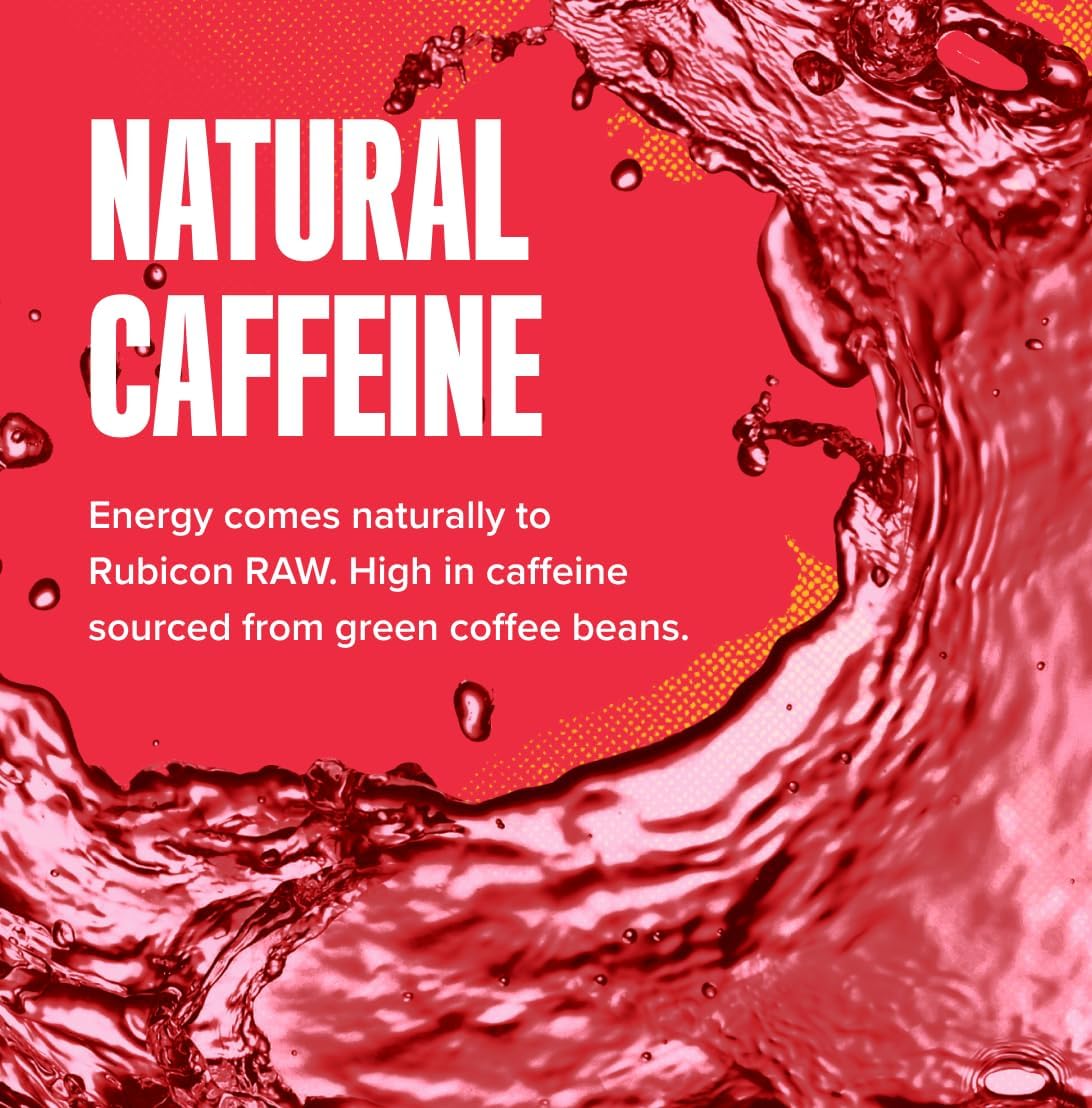 12X500ml Rubicon RAW Pineapple Passion Energy Drink, 20% Real Fruit Juice, High caffeine with B-Vitamins, Ginseng &amp; Guarana, No Artificial Colours or Flavours, Reduce Tiredness Boost Energy  BBE 09-25 RRP £15 Sale price £6.99