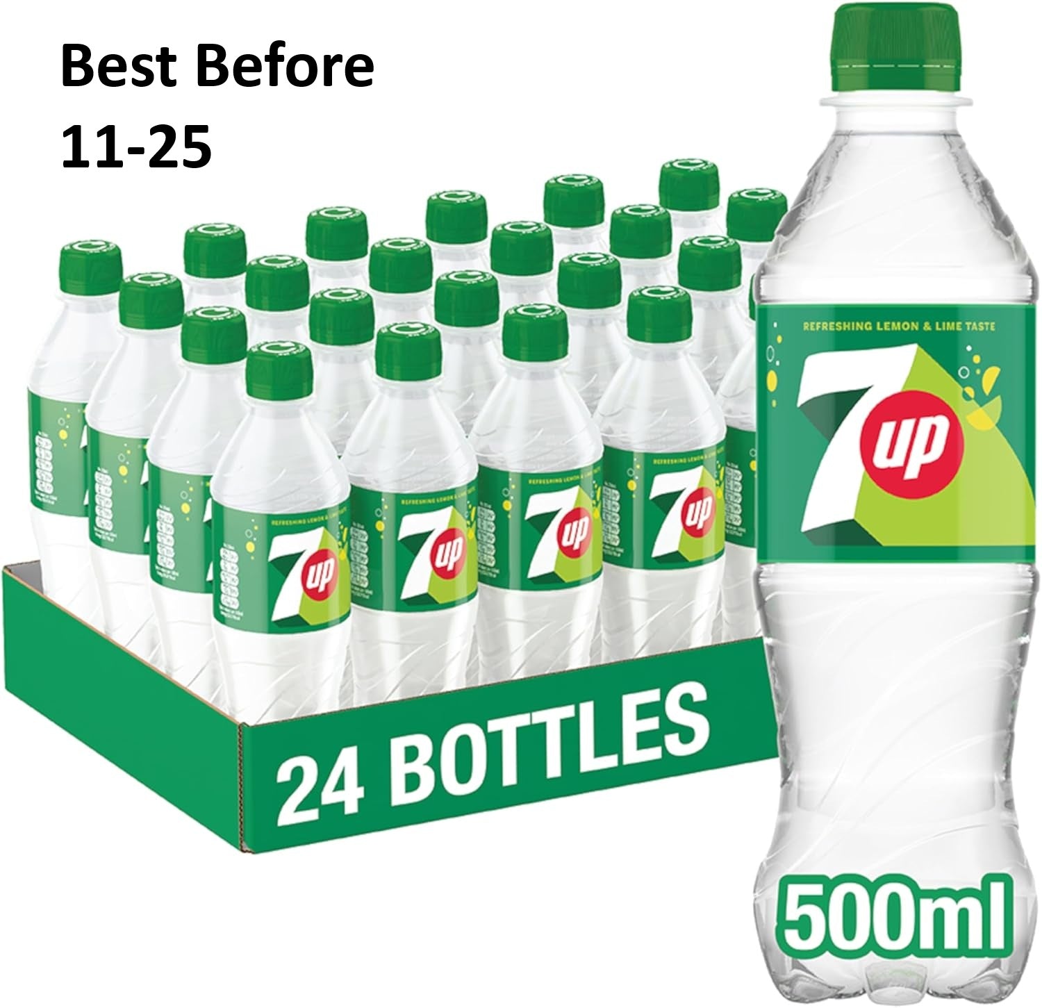7UP Regular 500ml (Pack of 24)  BBE 11-25 RRP £25 Sale price £9.99