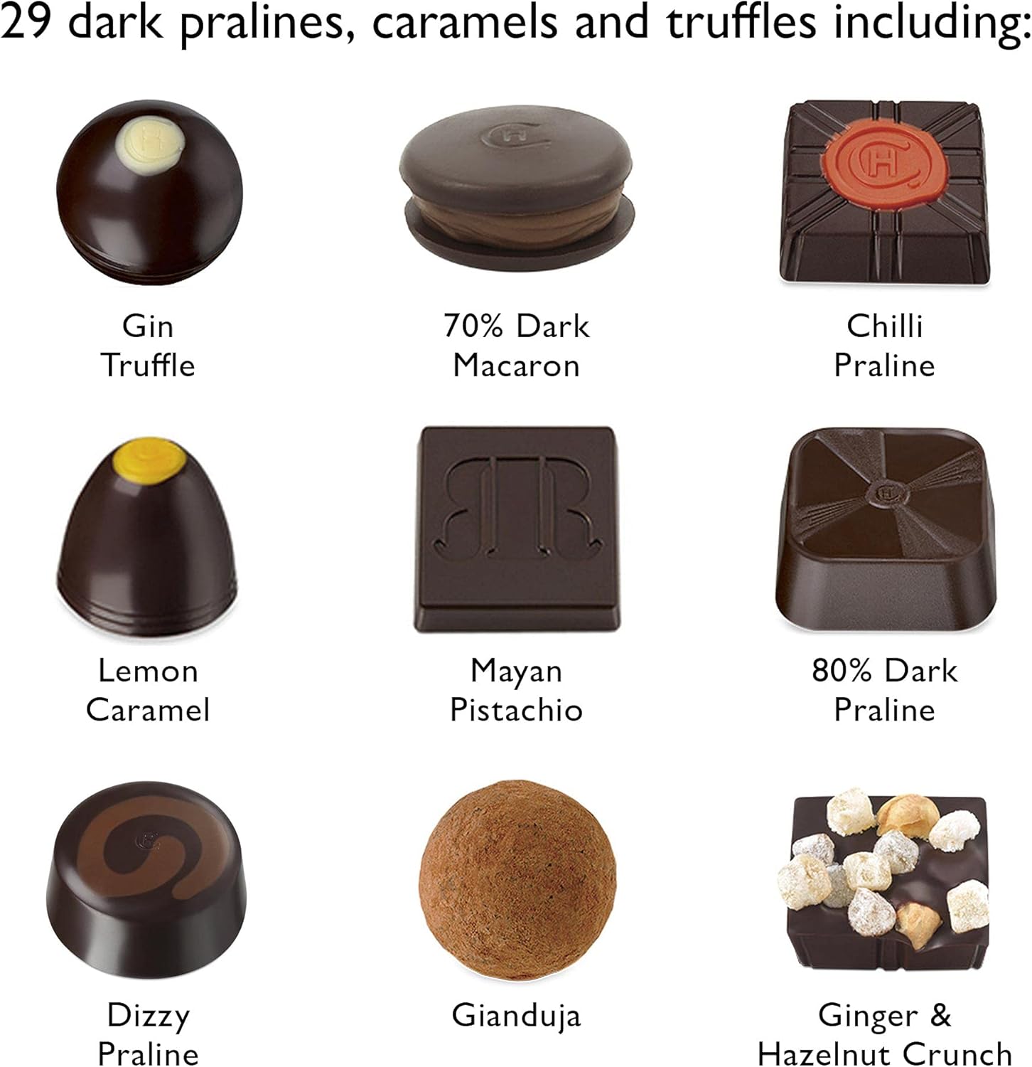 2X305g Hotel Chocolat Serious Dark Fix Sleekster - 29 High-Cacao Dark Chocolates - Suitable for Vegetarians - Chocolate Gifts For Birthday, Thank You, Congratulations, Anniversary   BBE 08-25 RRP £42 Sale price £21.99
