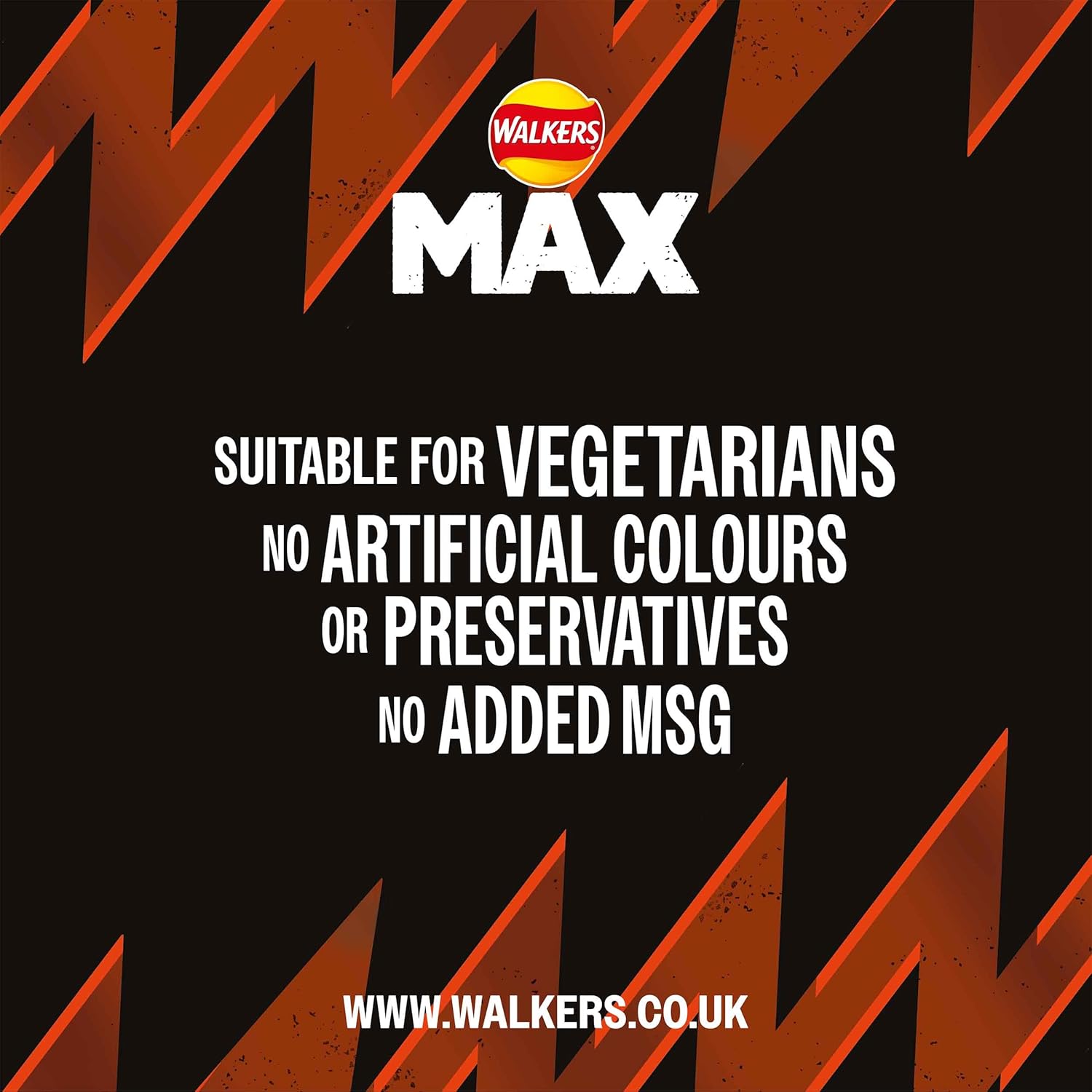 Walkers Max Sizzling Flame Grilled Steak Crisps (24X50g)