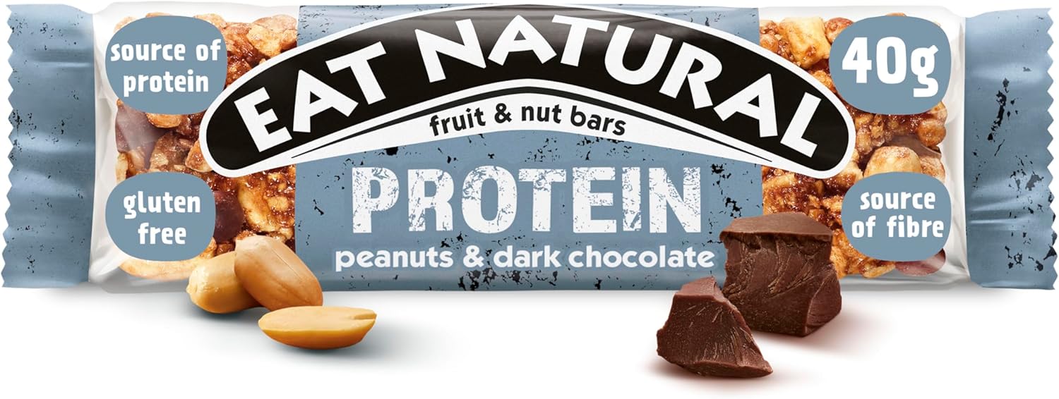 Eat Natural Protein Peanuts & Dark Chocolate Fruit & Nut Bars (12x40g)