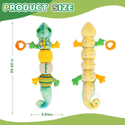 Musical Infant Sensory Toys - 0-6 Months, Multi-Sensory Crinkle, Rattle and Textures, Soft Plush Stuffed Animal Toys for Baby Girl Gifts