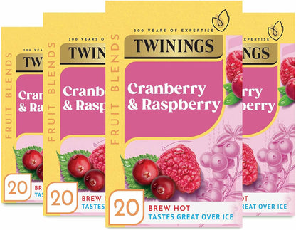 Twinings Raspberry Cranberry Fruit Infusion Flavoured Tea  (4x20)