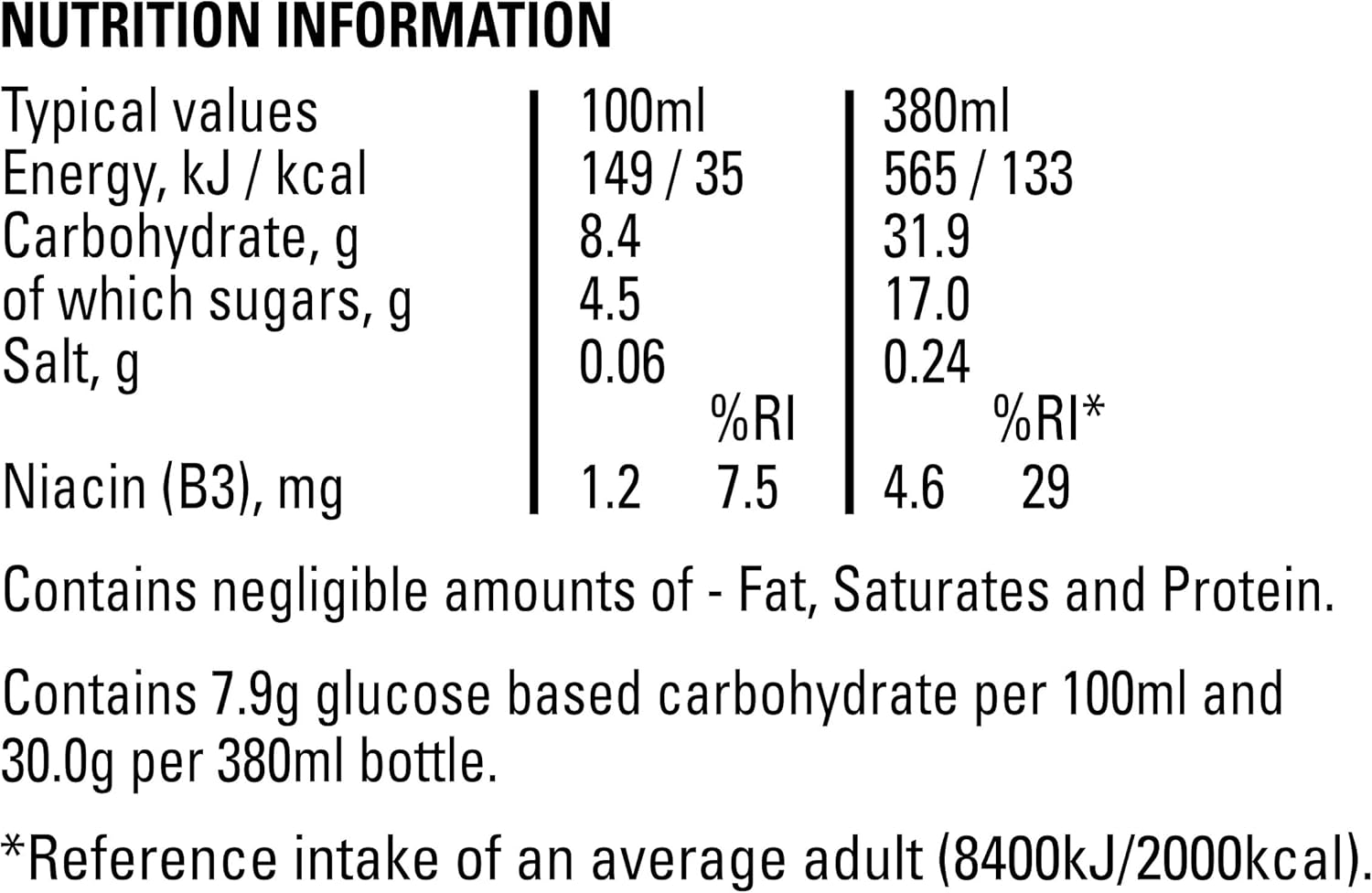 Lucozade Energy Orange (8X380ml)